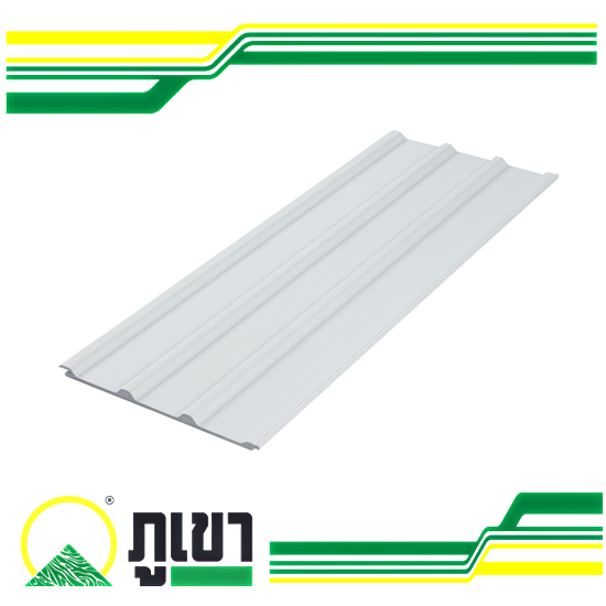 โรงงานผลิตหลังคาไวนิล แผ่นพลาสวูด ตราภูเขา - หลังคาไวนิลท้องเรียบ รุ่น PR6 สีขาว, สีเทา